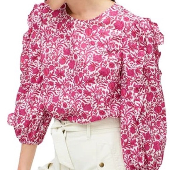 J.Crew Liberty Ruffle Sleeve Blouse - Picture 3 of 9